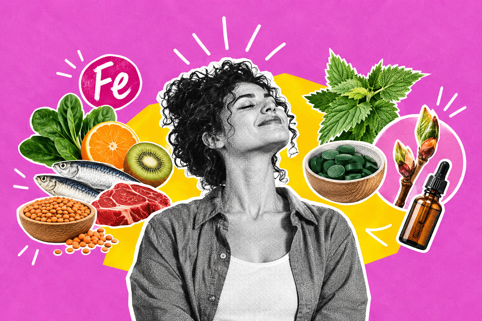 Illustration sur la carence en fer, l’alimentation et les plantes